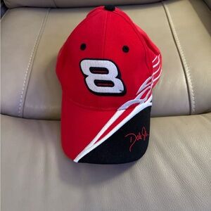 Red Cap with Number 8 Design